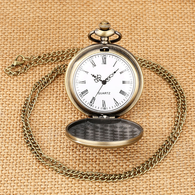 Vintage Pocket Watch Chain Animal Theme Necklace Chain Quartz Movement Watches