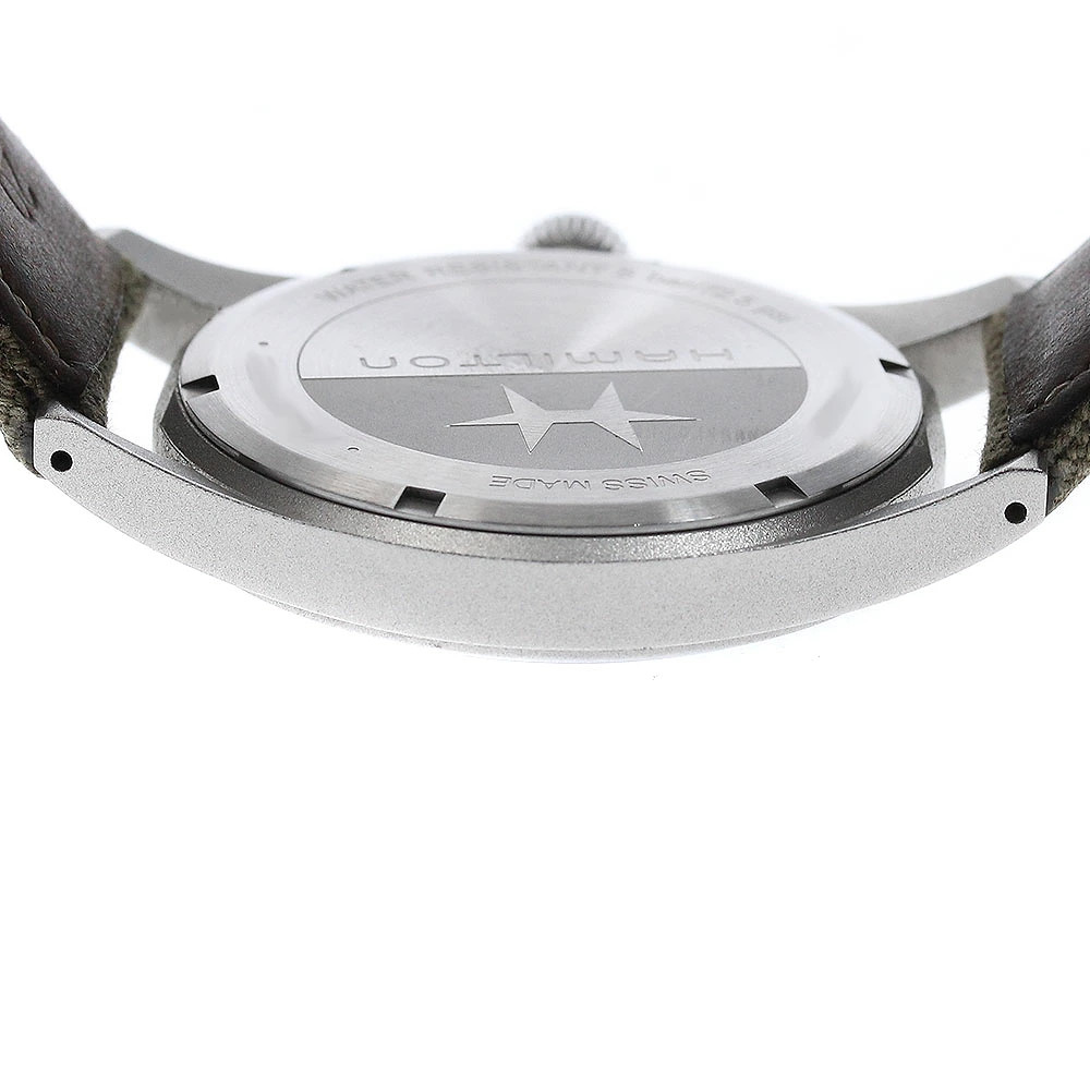 HAMILTON Khaki Field Mechanical H694390 Green Manual SS Date Hand Men’s Watch
