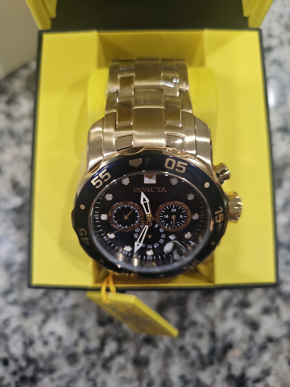 Retail $329.00 Invicta Pro Diver SCUBA Men’s Watch – 48mm, Gold (0073)