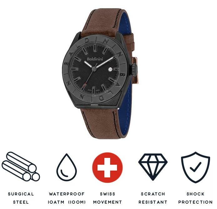 Baldinini Adria Swiss Made Bioplastic Polymer Quartz Men’s Watch 01.G.03.ADRIA