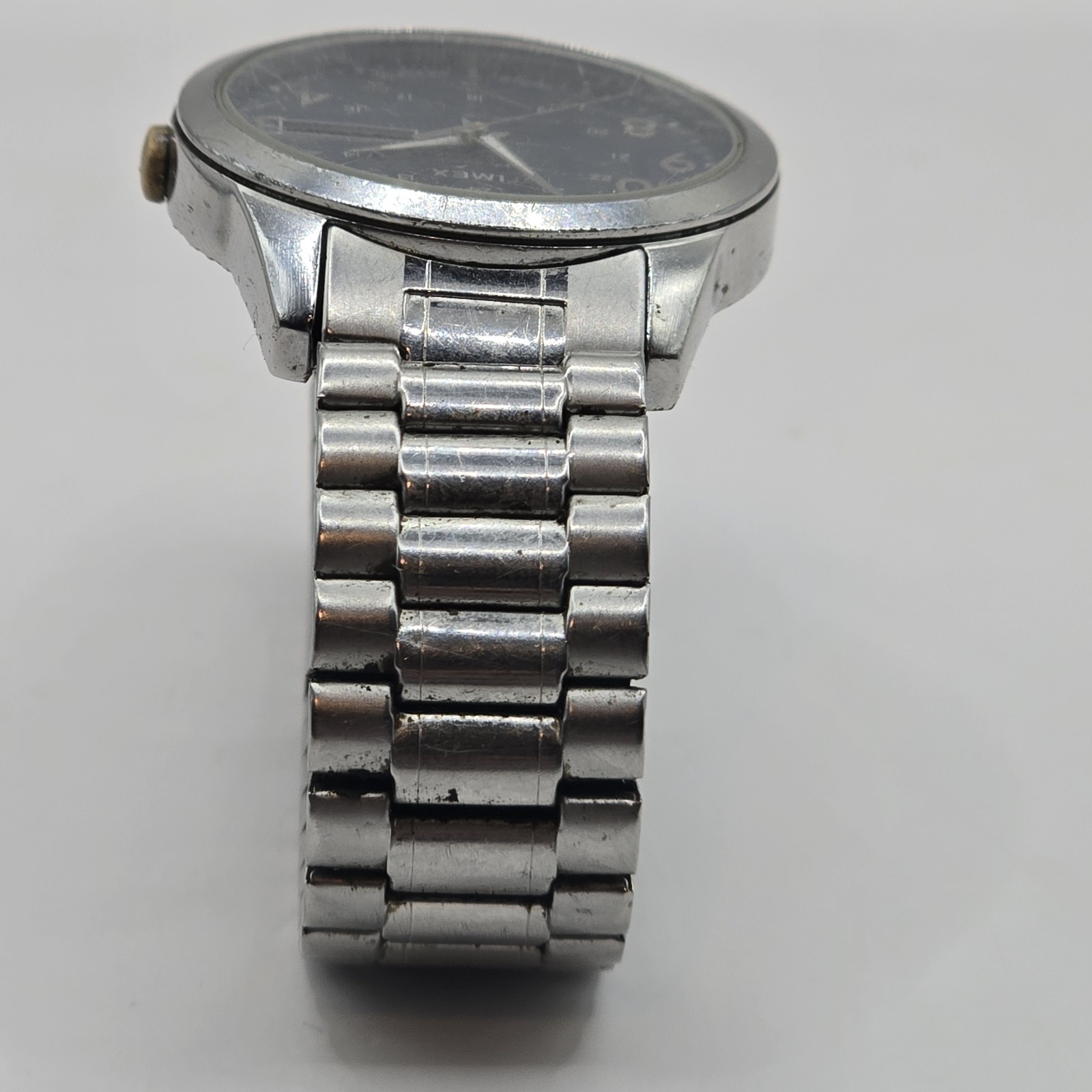 Timex Indigo CR 2016 Cell Watch Time Date WR 30M Strech Band