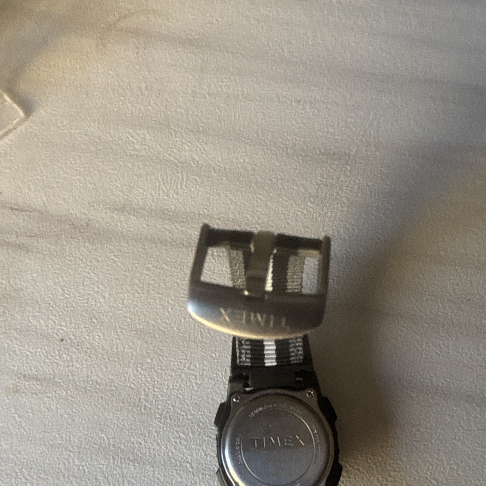 Timex Expedition Digital Quartz 100m Indiglo Black Resin Black/White Nylon