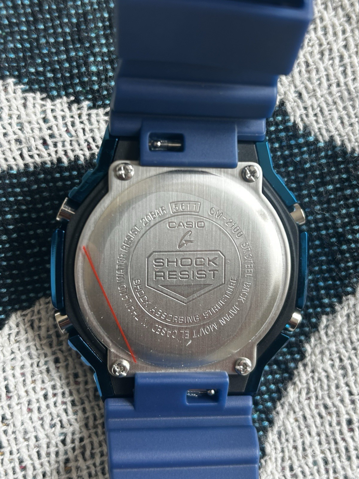 Casio G-SHOCK GM-2100 Blue Resin Analog-Digital Quartz 200m Box/Papers
