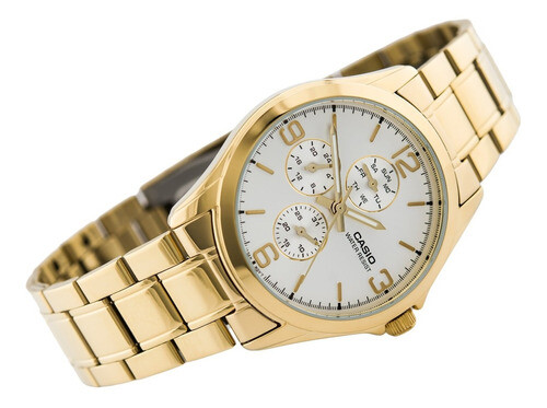 Casio MTP-V301G-7AUDF Analog White Dial Stainless Steel Gold Color Men’s Watch