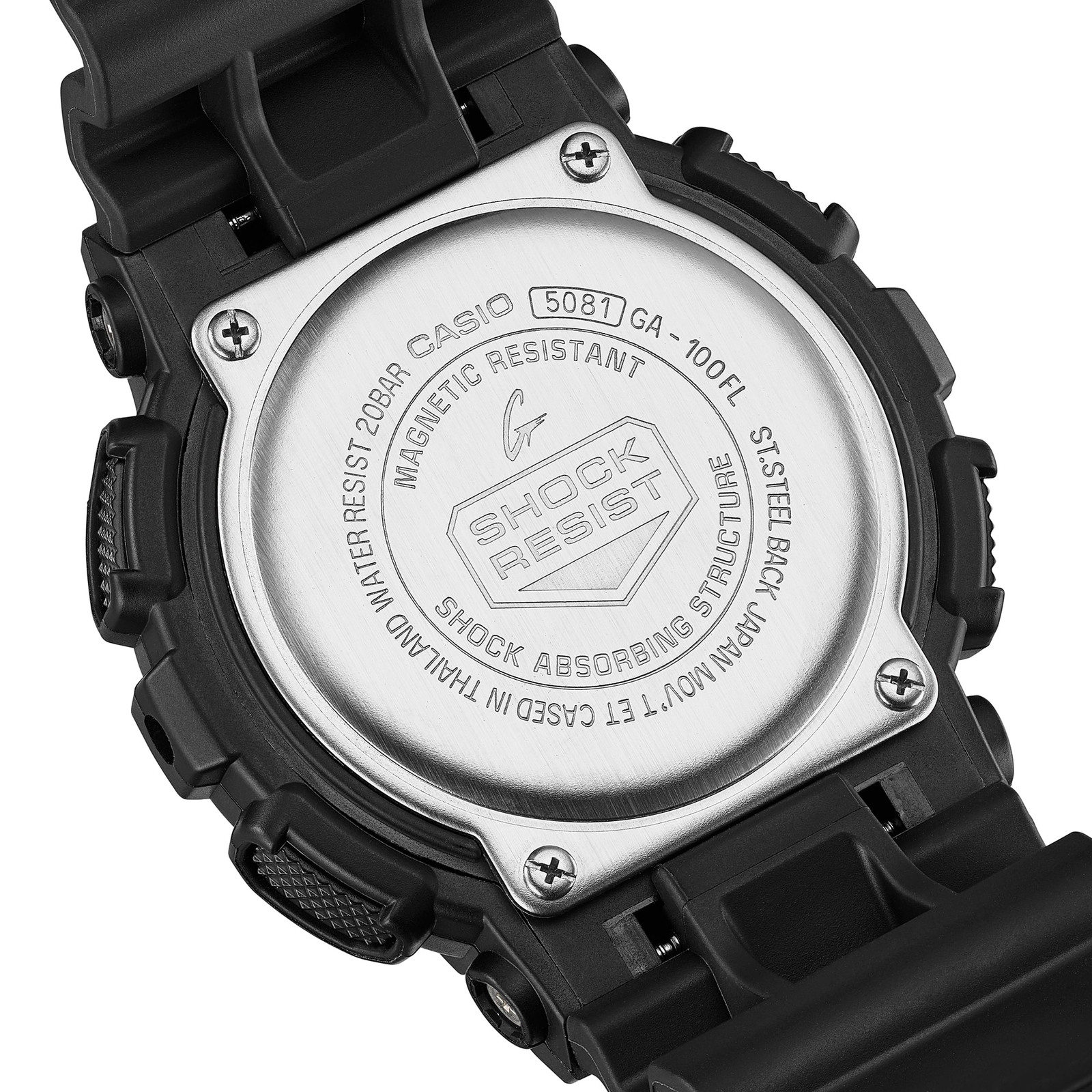 CASIO G-SHOCK GA-100FL-1AJF Flame inside Analog Digital Watch Big Case 51.2mm