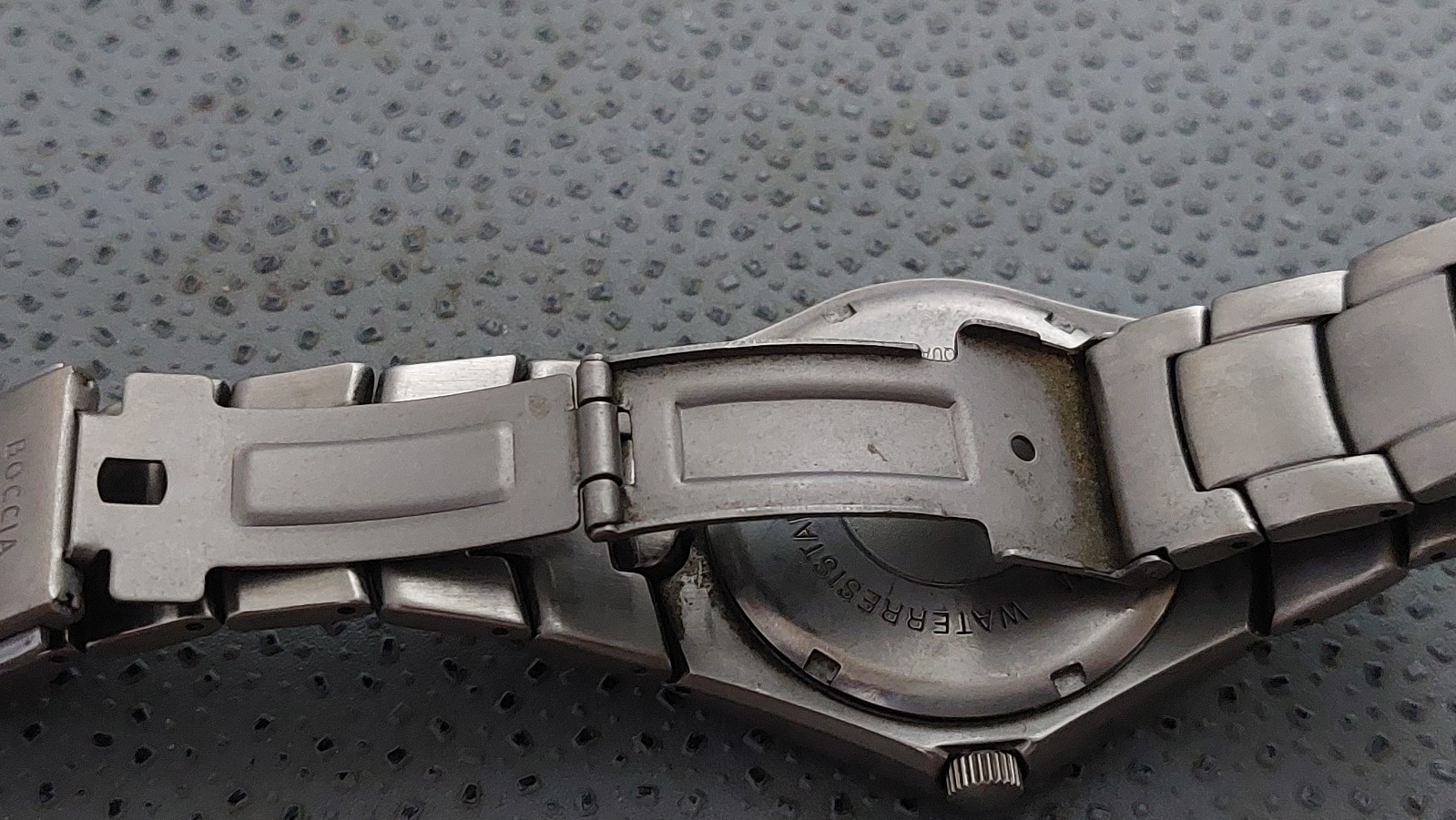 BOCCIA TITANIUM MEN Watch – Vintage Date Ti case & bracelet WORKS .READ DESCRIP