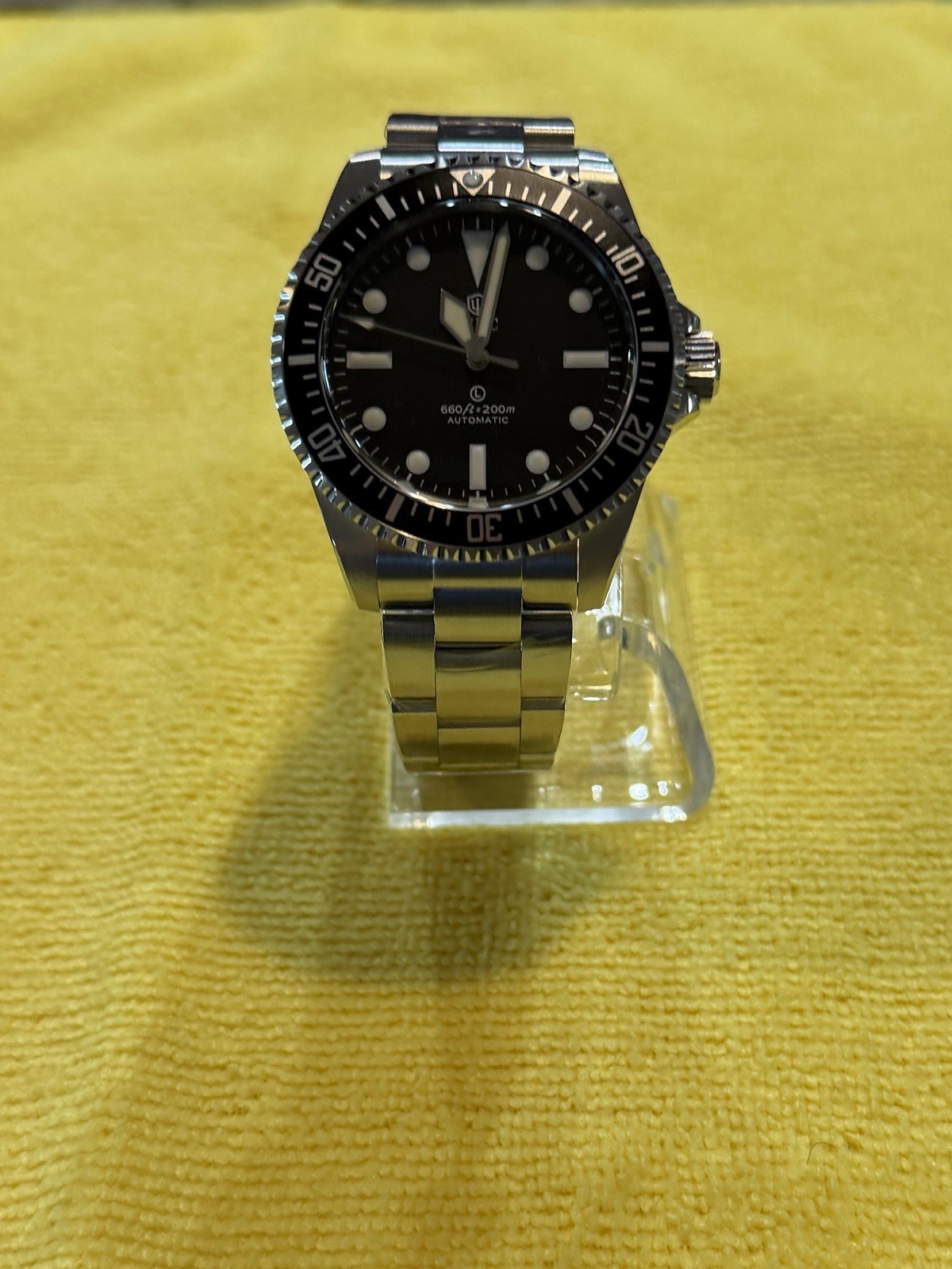 WDC Seafarer WD5513P Automatic Diver – Matte Black Dial – PT5000 High-Beat – NEW