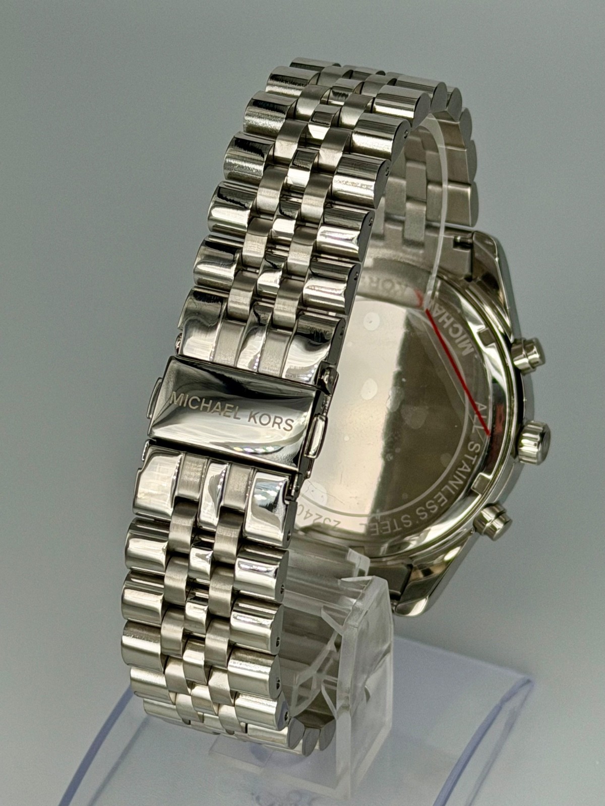 MICHAEL KORS Lexington MK8280 Chronograph 45 mm Navy Dial Silver Tone Wristwatch