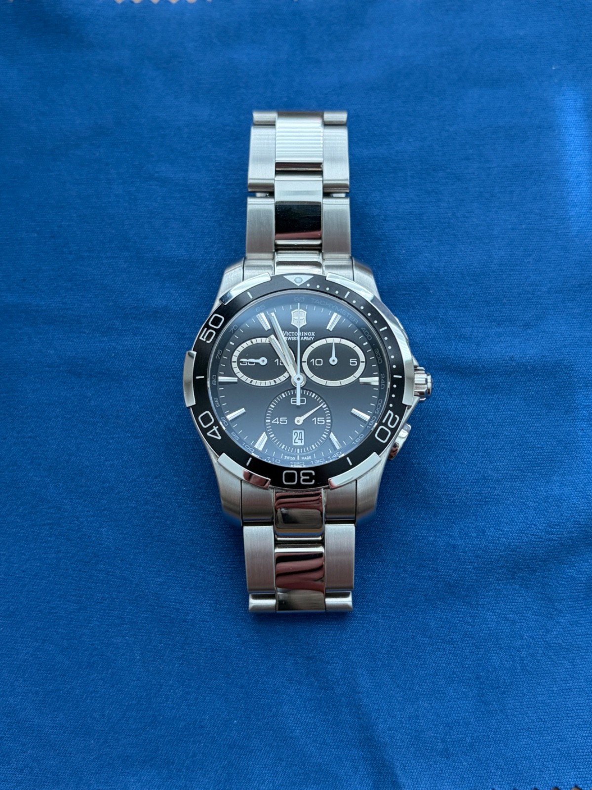 Victorinox Swiss Army Alliance Sport Chronograph 241302 Black Dial Watch