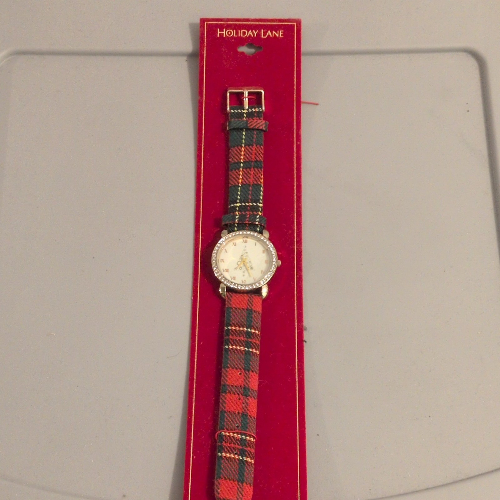 Macy’s Holiday Lane Women’s Plaid Tree WA Holiday Tower – Rhinestone Encrusted