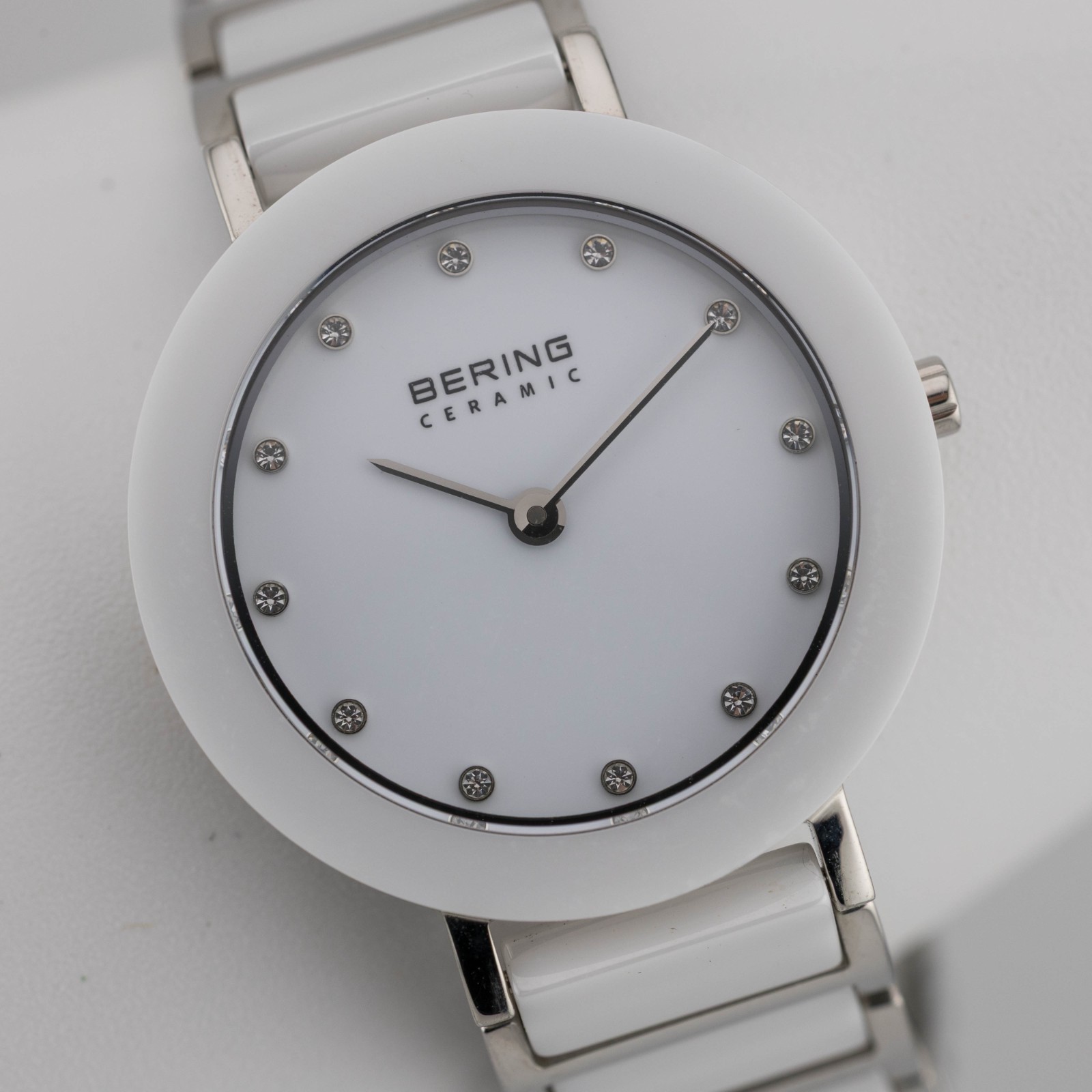 Bering Ceramic 11429-754 Sapphire Crystal Women’s Watch Sz. 6 1/4″ New Battery