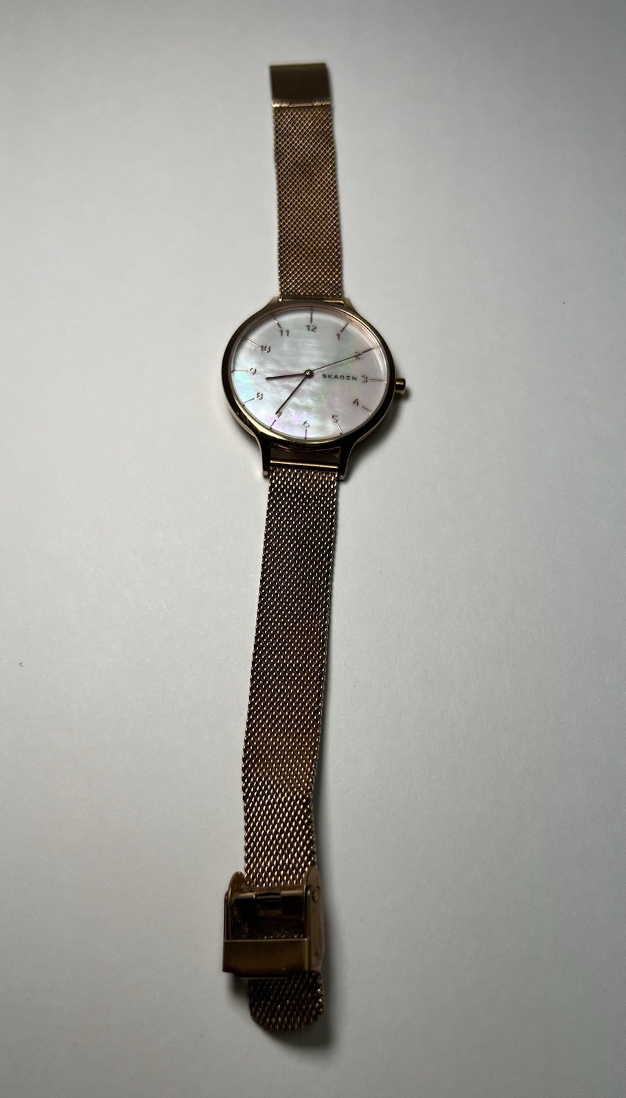 Skagen Anita SKW2633 Rose Gold Mesh Watch MOP Dial Working