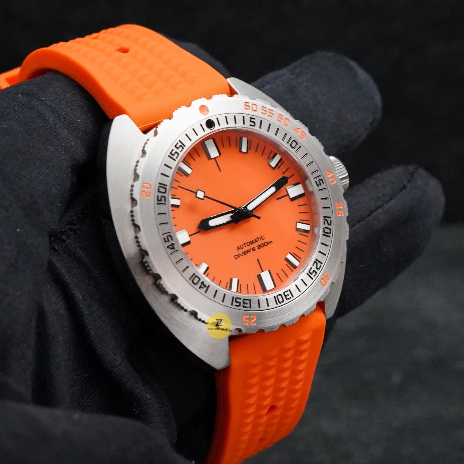 42mm DX Style Orange Dial NO LOGO Mod Watch NH35A Automatic Movement