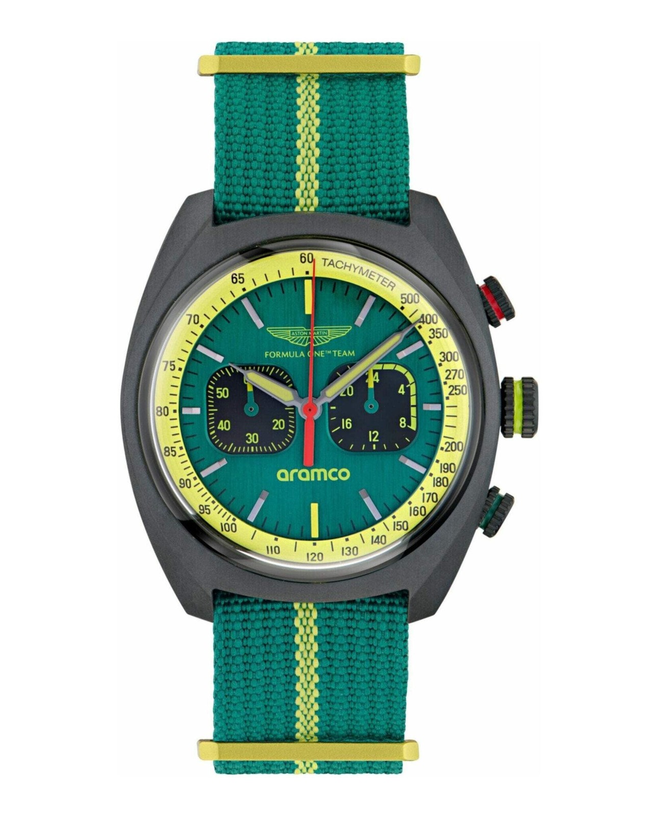 DWF Black IP/Green Nato Strap Green Dial Wristwatch MTFD1F501