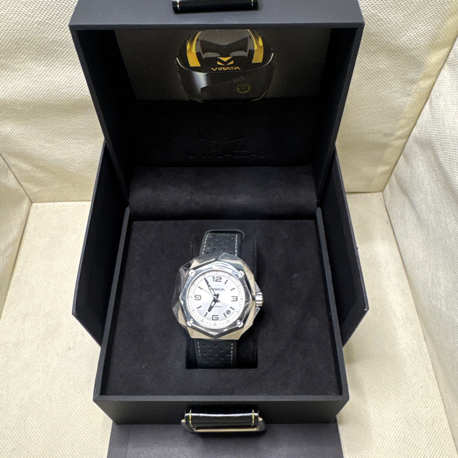 Virata VRT Automatic Men’s Watch – Silver/White Dial Angular Case Miyota 9015
