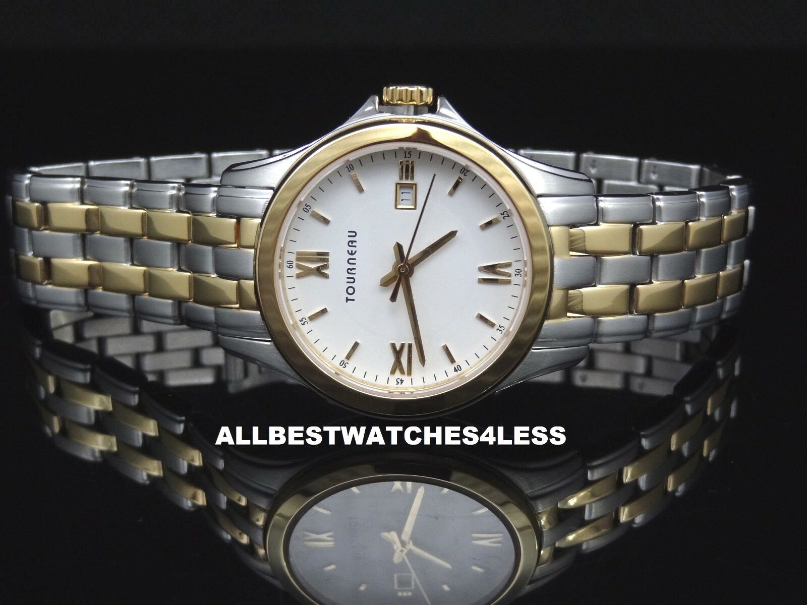 Tourneau CORPORATE COLLECTION Gold & Silver Tone Date Women’s Watch