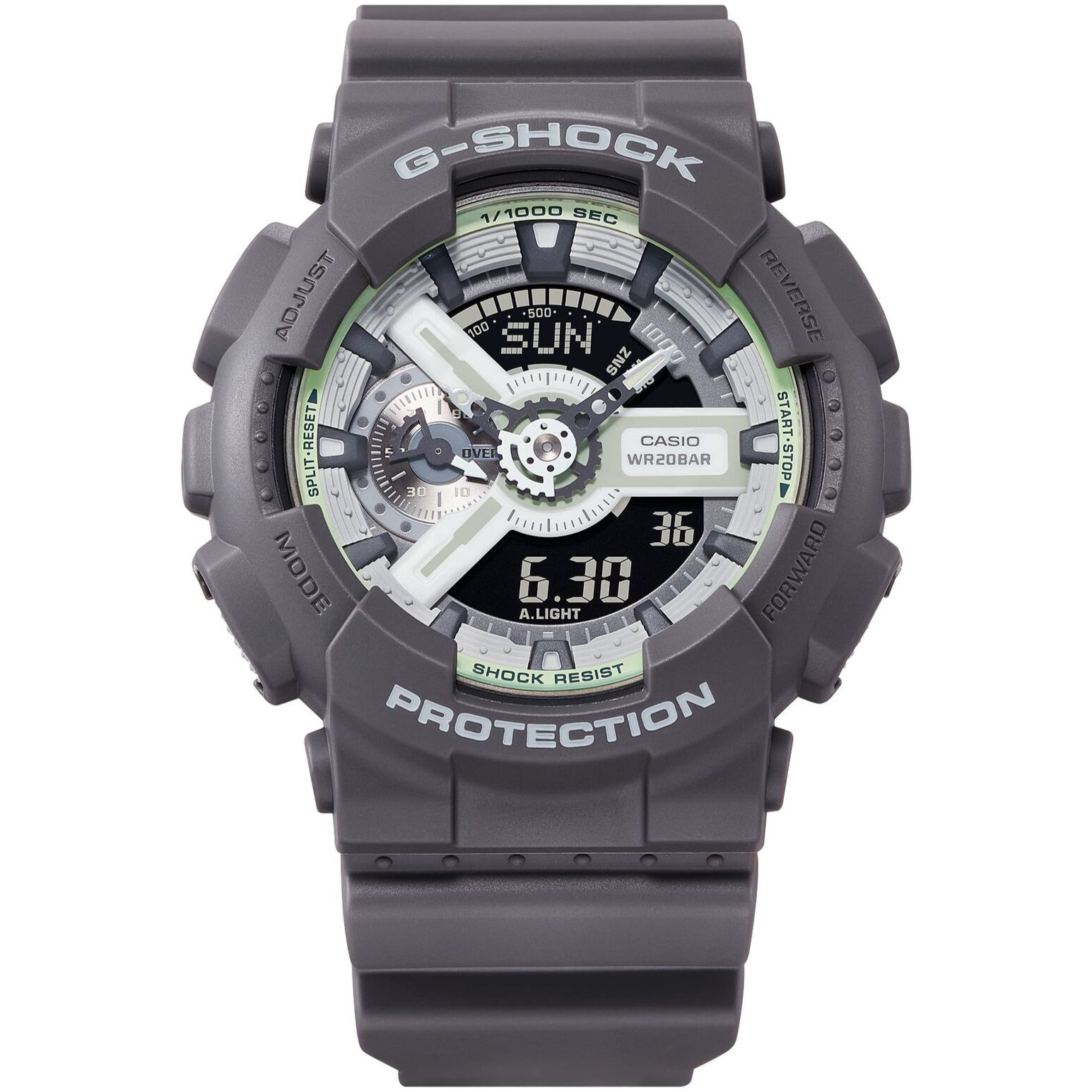 CASIO G-SHOCK GA-110HD-8AJF HIDDEN GLOW Series Watch Gray Luminous Dial 51.2mm
