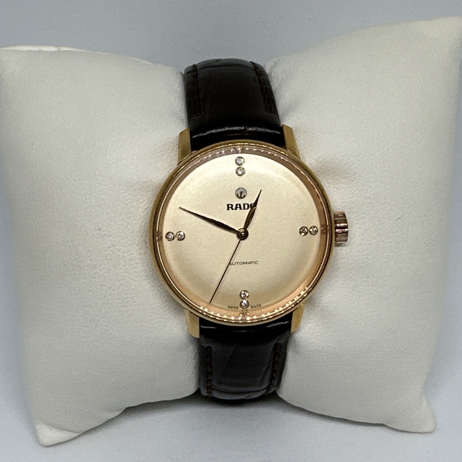 Rado Coupole 561.3865.2 Women’s Brown Leather Analog Dial Automatic Watch HME91
