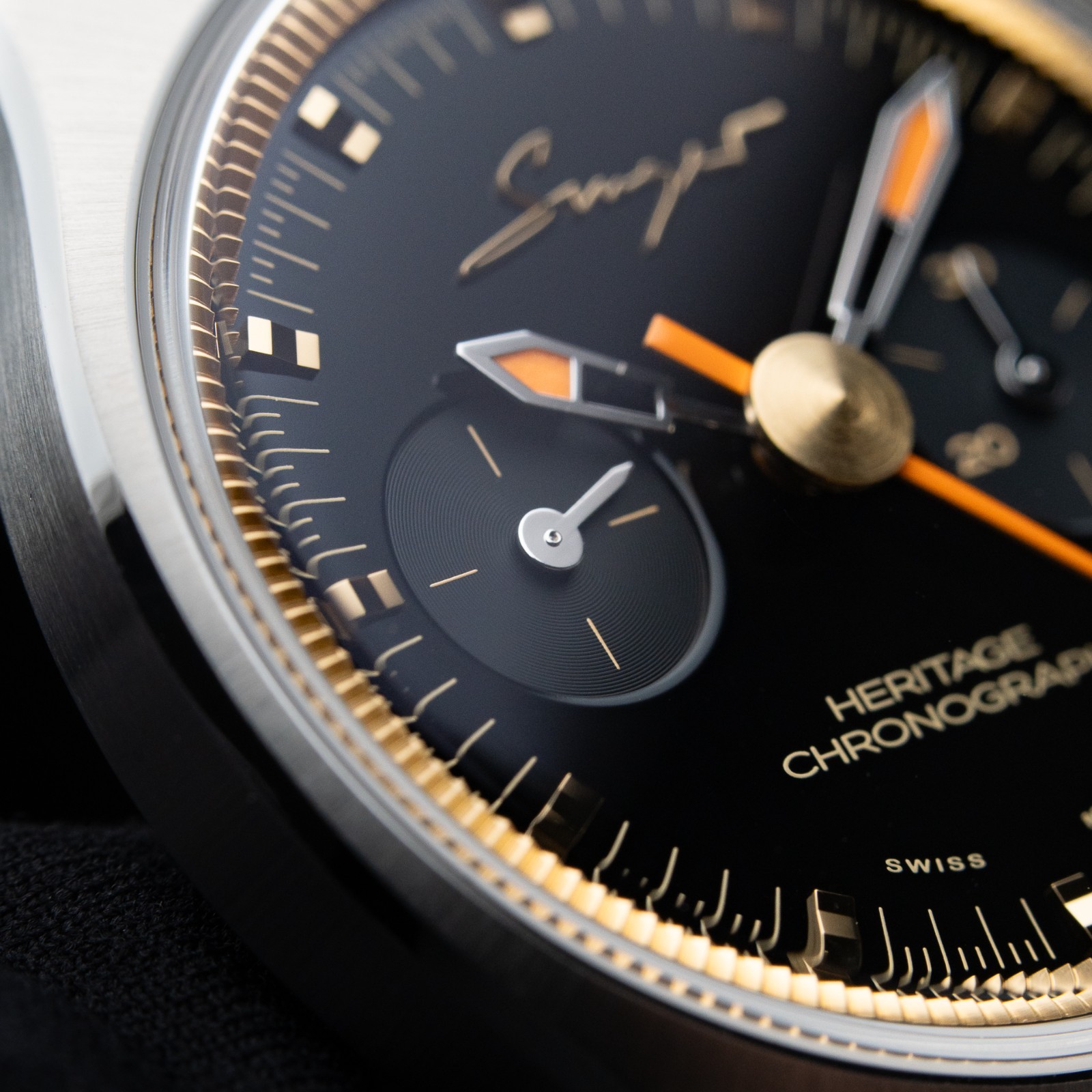 Singer Reimagined Heritage Chronograph 8/2025 Piano Black Dial 38.8 Manual Watch