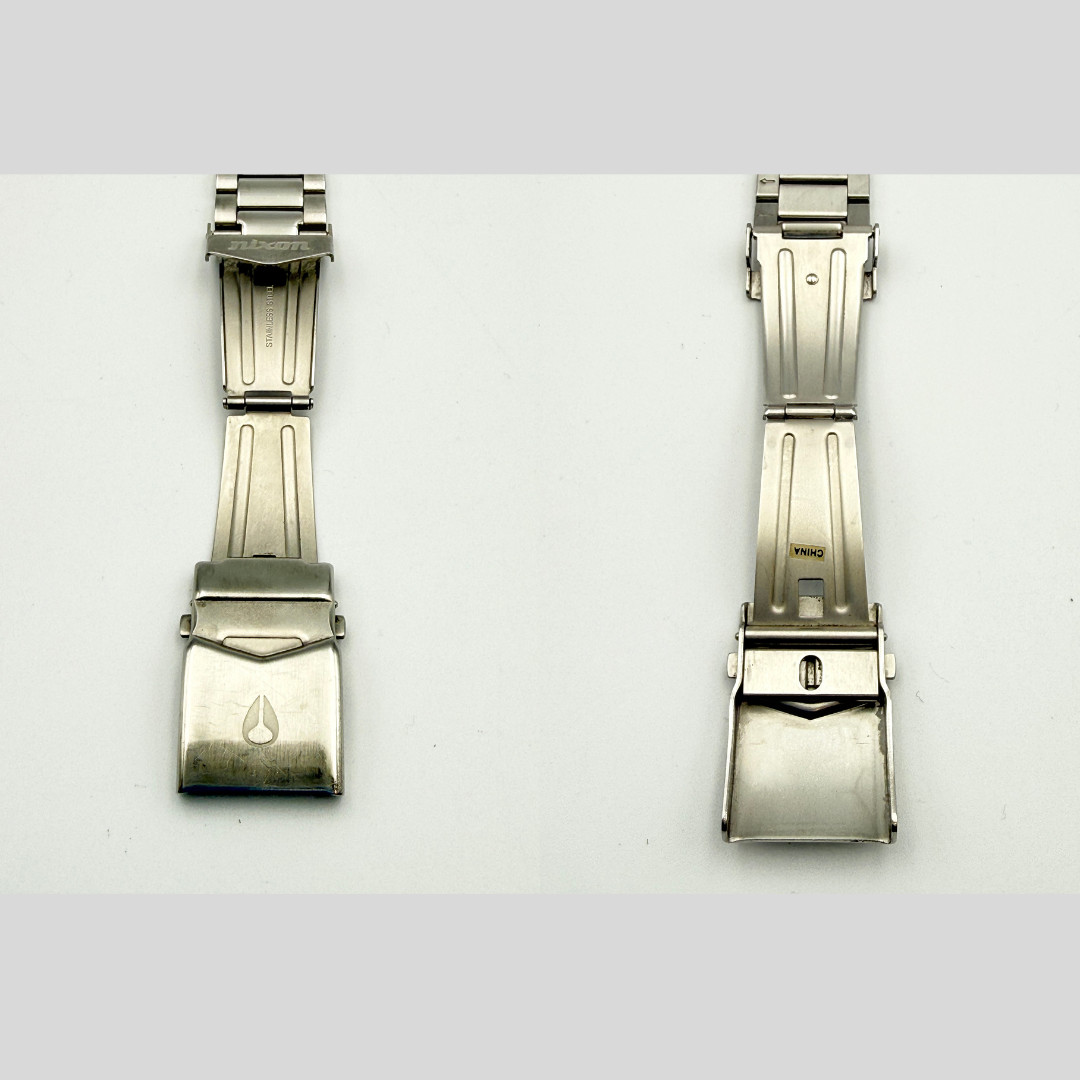 NIXON The Player White Lightning Quartz Watch Wrist 16.5cm (6.5 in) – Rank C
