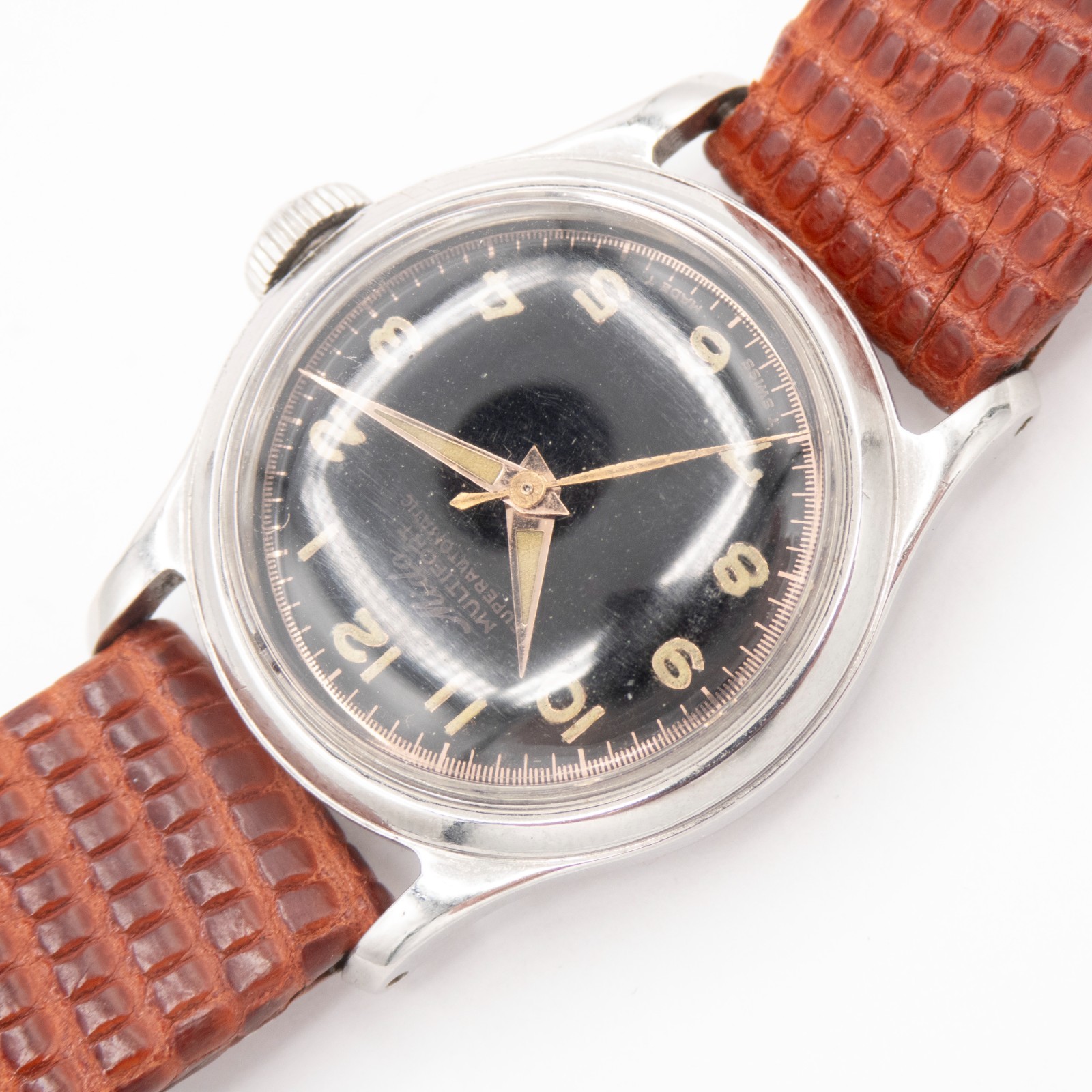 Vintage Mido Multifort Caliber 817 17-Jewel S/S Automatic Wristwatch, Keeps Time