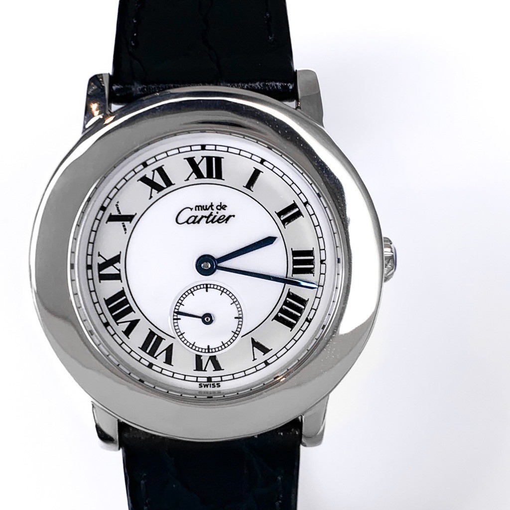 CARTIER Mastrond Small Seconds Silver Leather unisex Watches Watch
