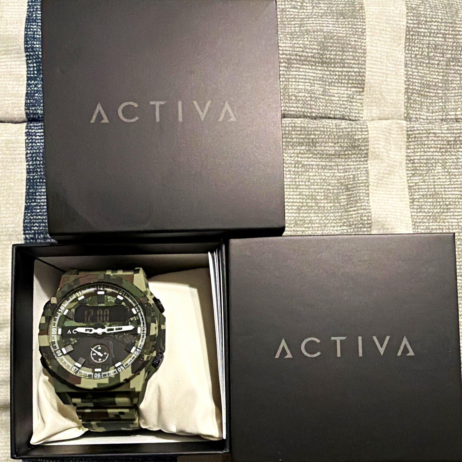 Activa X Invicta Men’s Digital Watch – 47mm. Camouflage. Green (ACW2355-004) NIB
