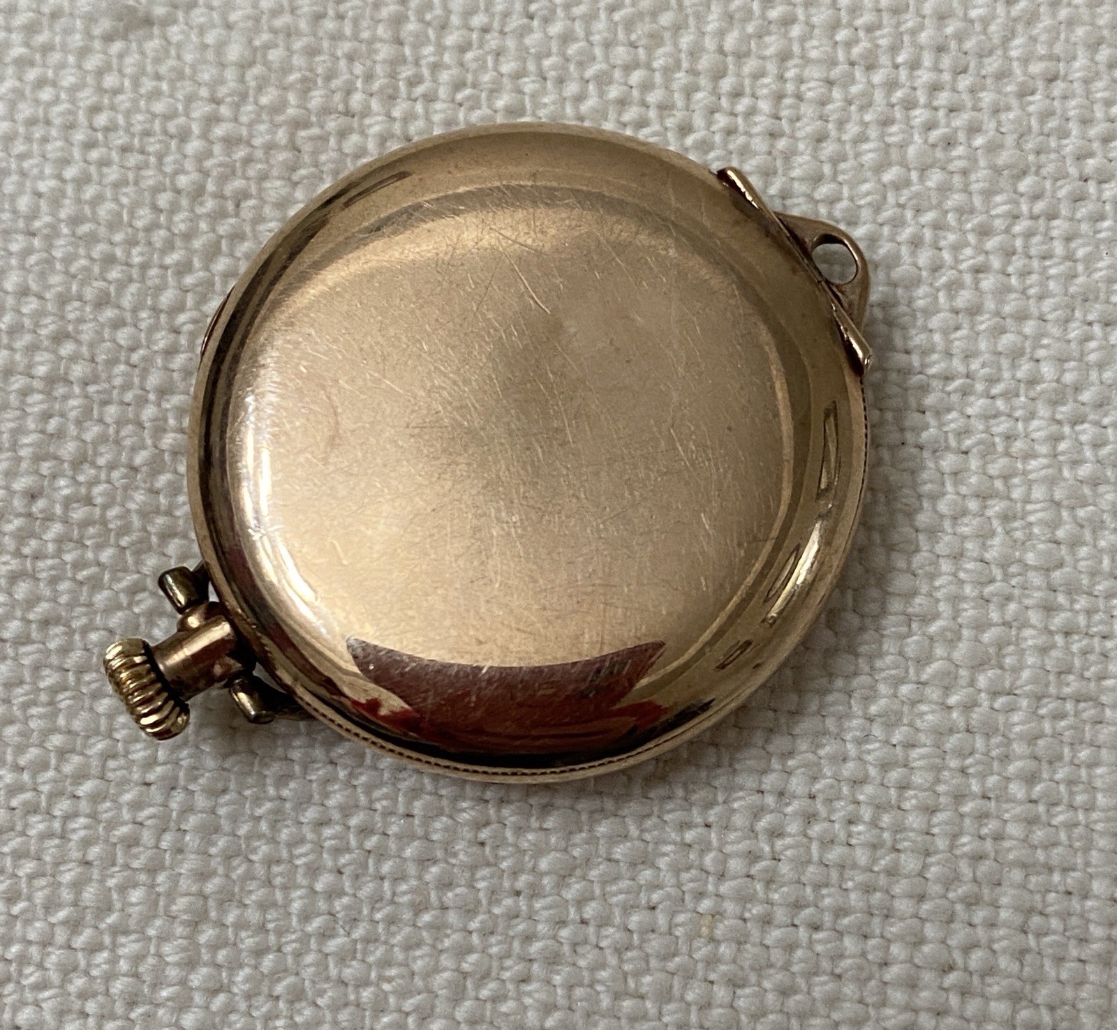 Antique Molly Stark Hampden Pendant Watch Rose Gold Filled Deuco Case