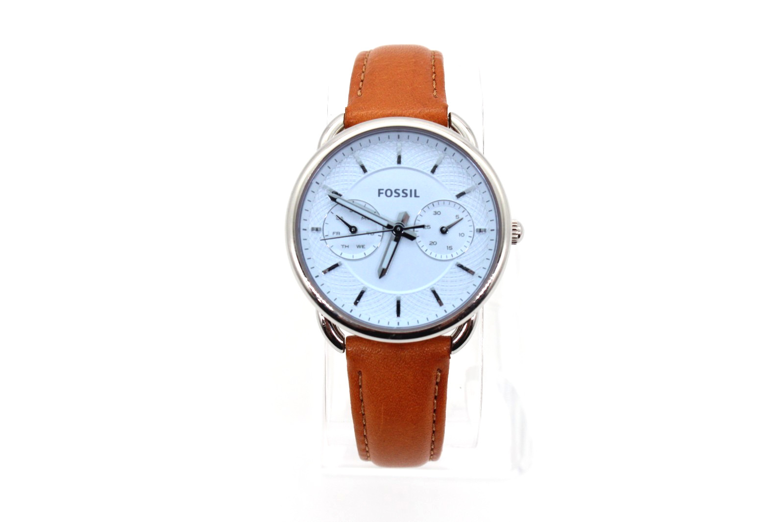 Fossil Womens Watch Blue Gray Dial Day Date Sub-Dials New Battery ES3976 35mm