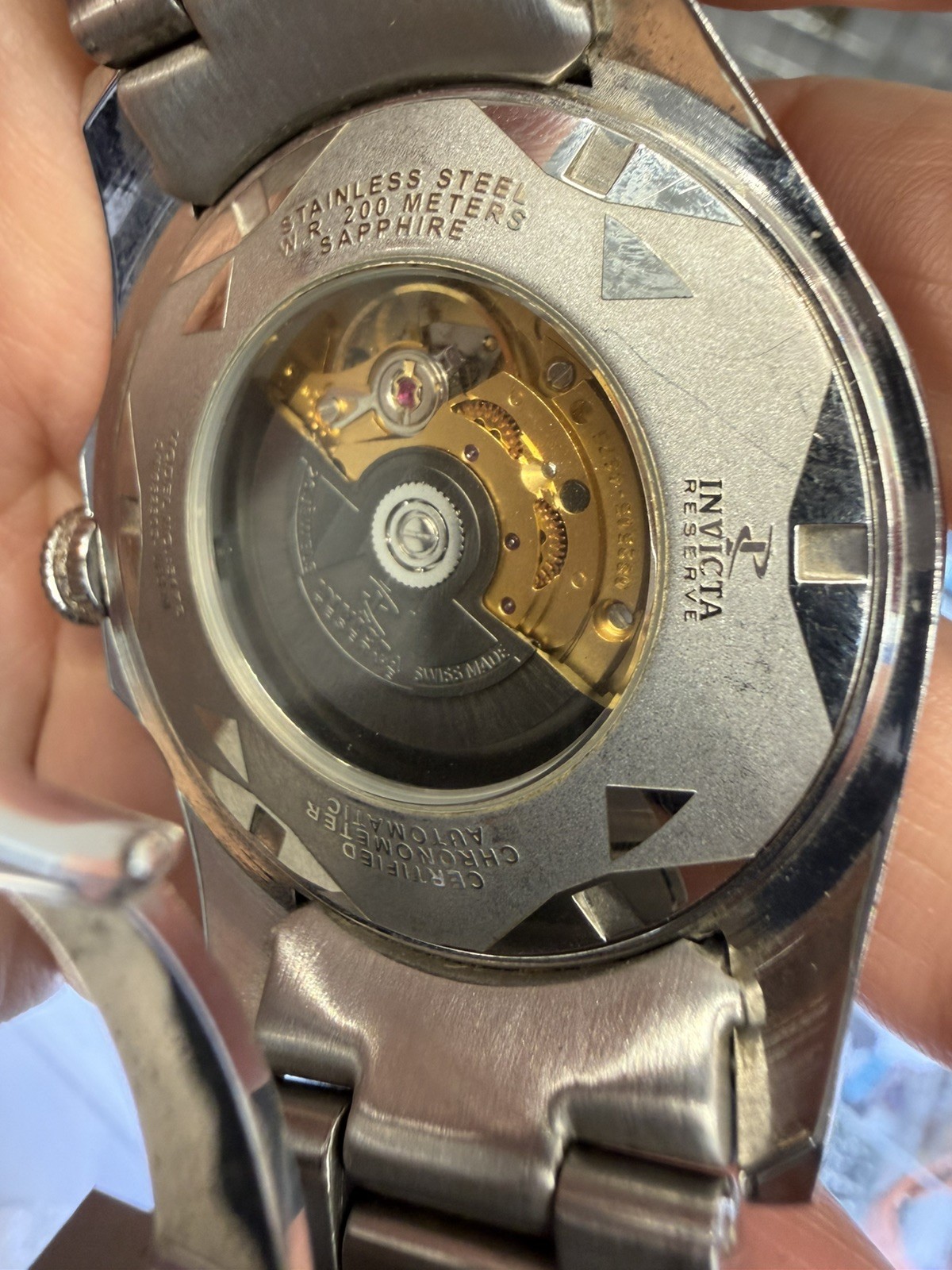 SUPER RARE Invicta COSC Meteorite Dial Sapphire Bezel 5ctw Swiss Made Auto #5172