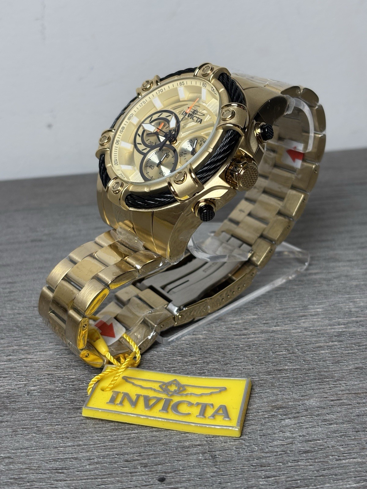 Invicta Men S 25515 Bolt Quartz Chronograph Gold-Plated Stainless Steel Watch