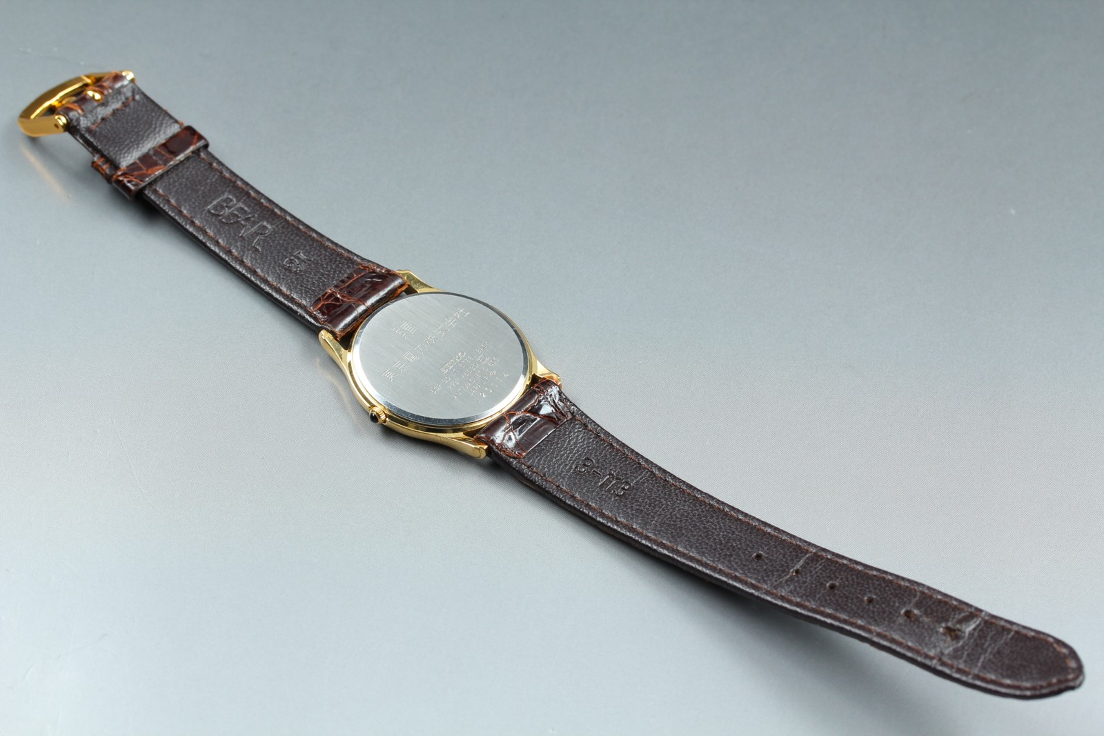 [Near MINT] SEIKO Dolce 7741-6030 32mm Gold Dial Band Quartz Men’s Watch JAPAN