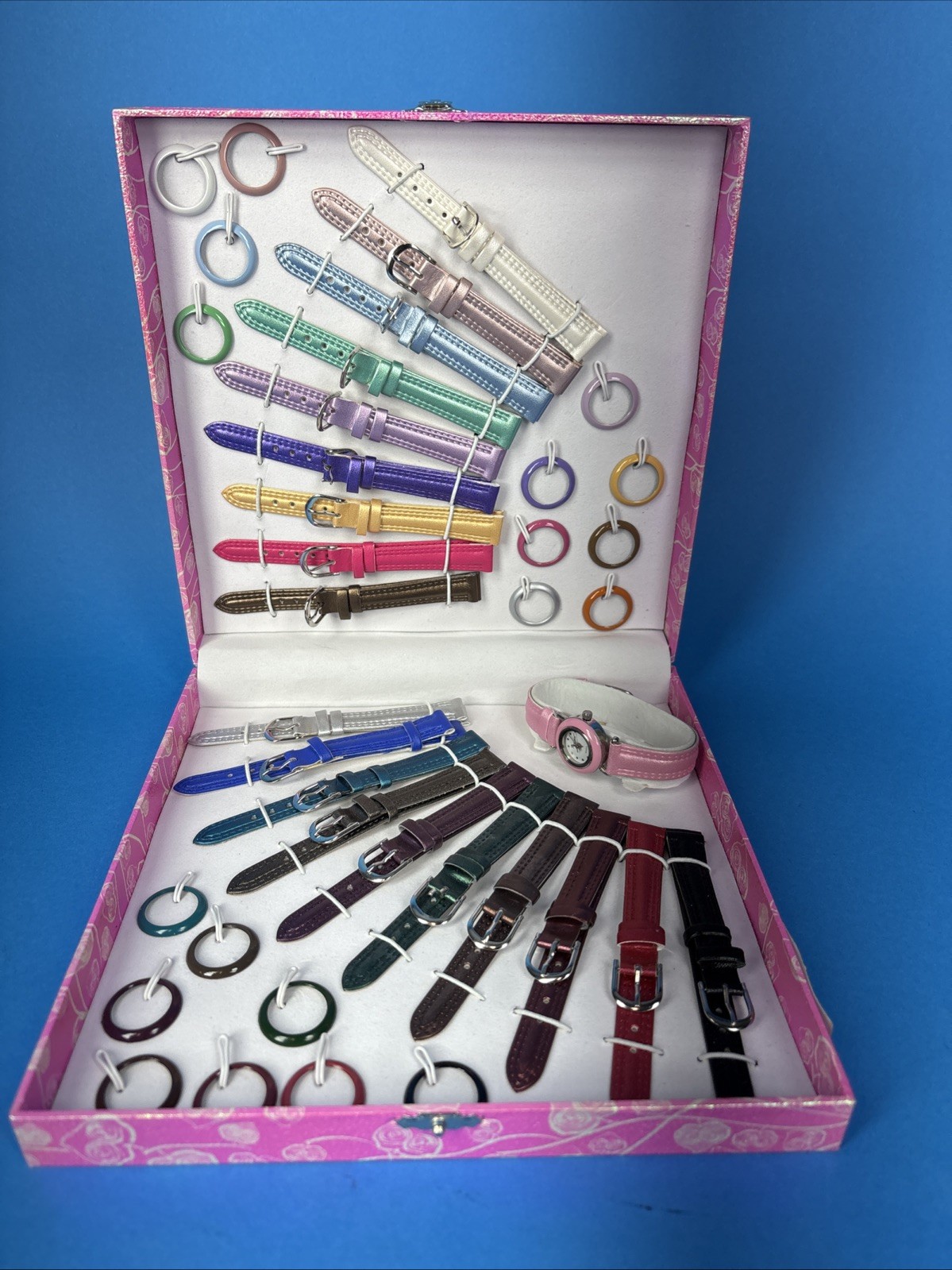 Vintage Princes 41 Interchangeable Watch Set Multi Color Band and Bezels