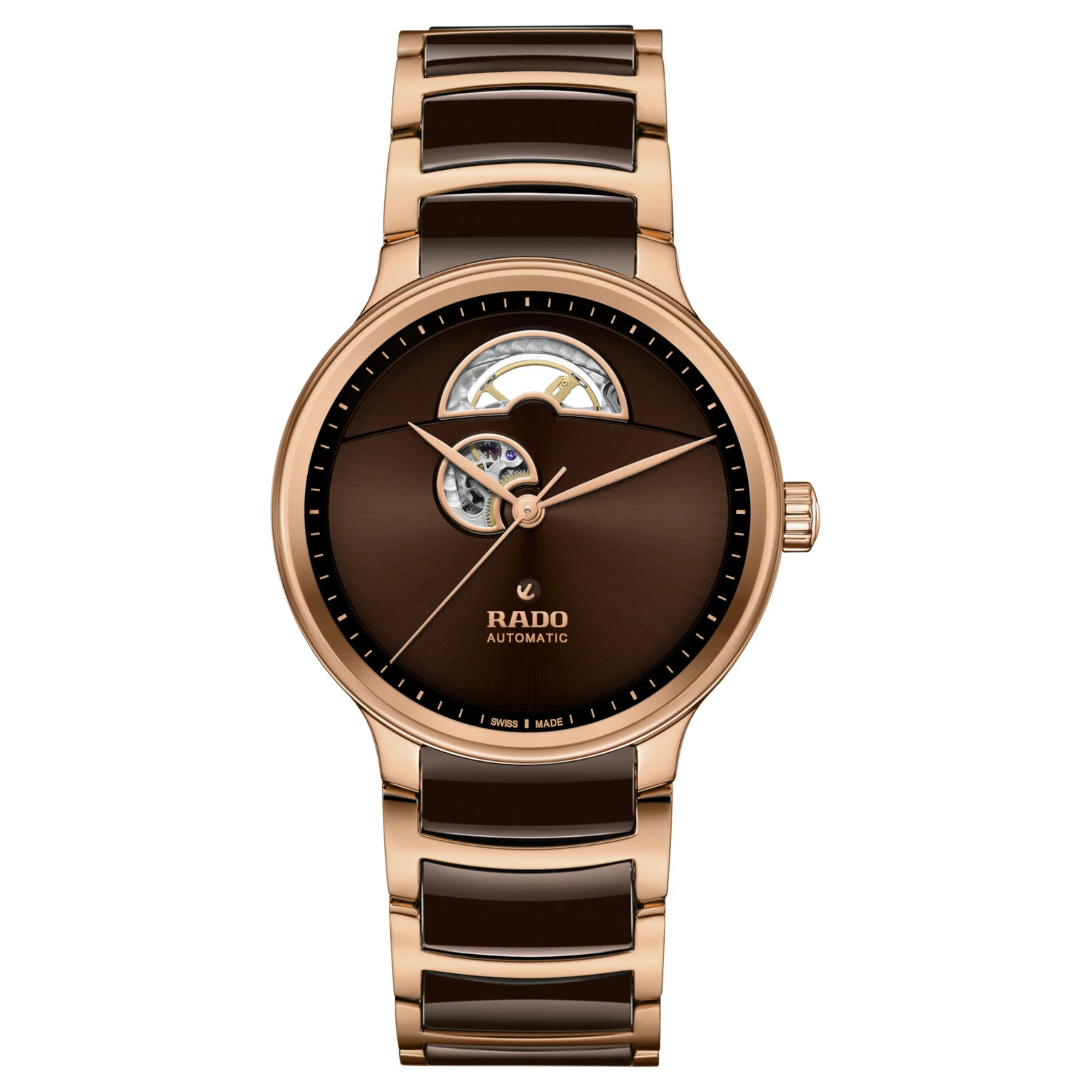 Rado Centrix SWISS Automatic Open Heart Ceramic Two Tone Men’s Watch R30013302