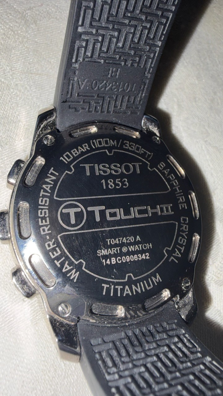 Tissot T-Touch Men’s Black Watch – T047.420.47.207.00 Preowned, good condition