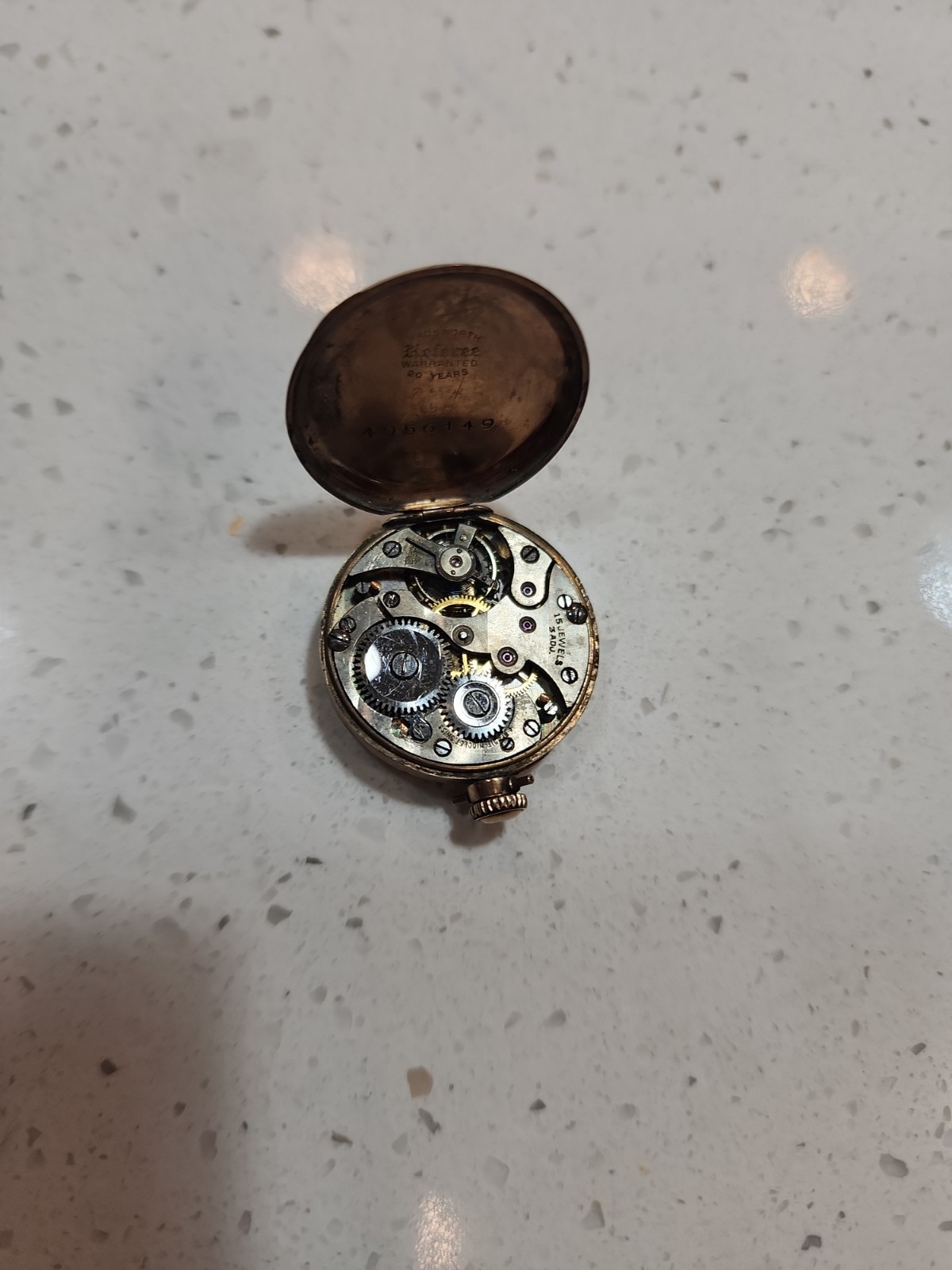 Antique Wadsworth Referee Pocket Watch 15 Jewels 3 Adj Swiss 20 Year Gold Filled