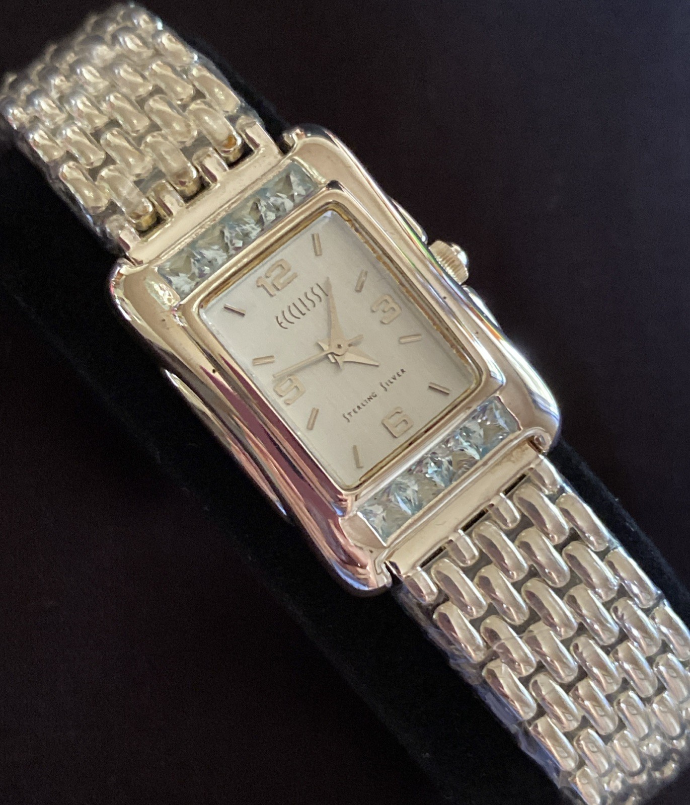 NIB Lady’s Sterling Silver ECCLISSI 925 Bracelet Watch New Battery 7/1/2026