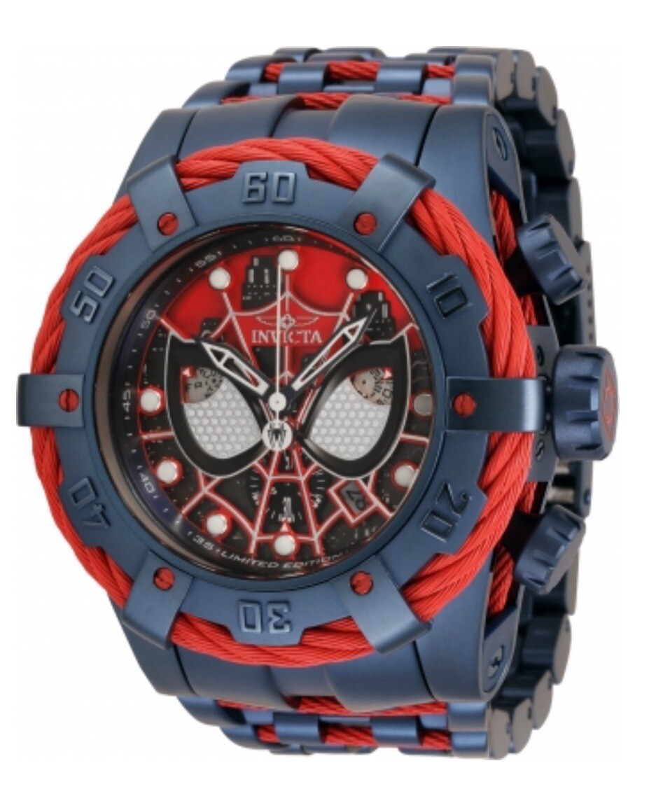 Invicta Marvel Spiderman 53mm Stainless Steel, Plastic, Aluminuim Case, Dark…