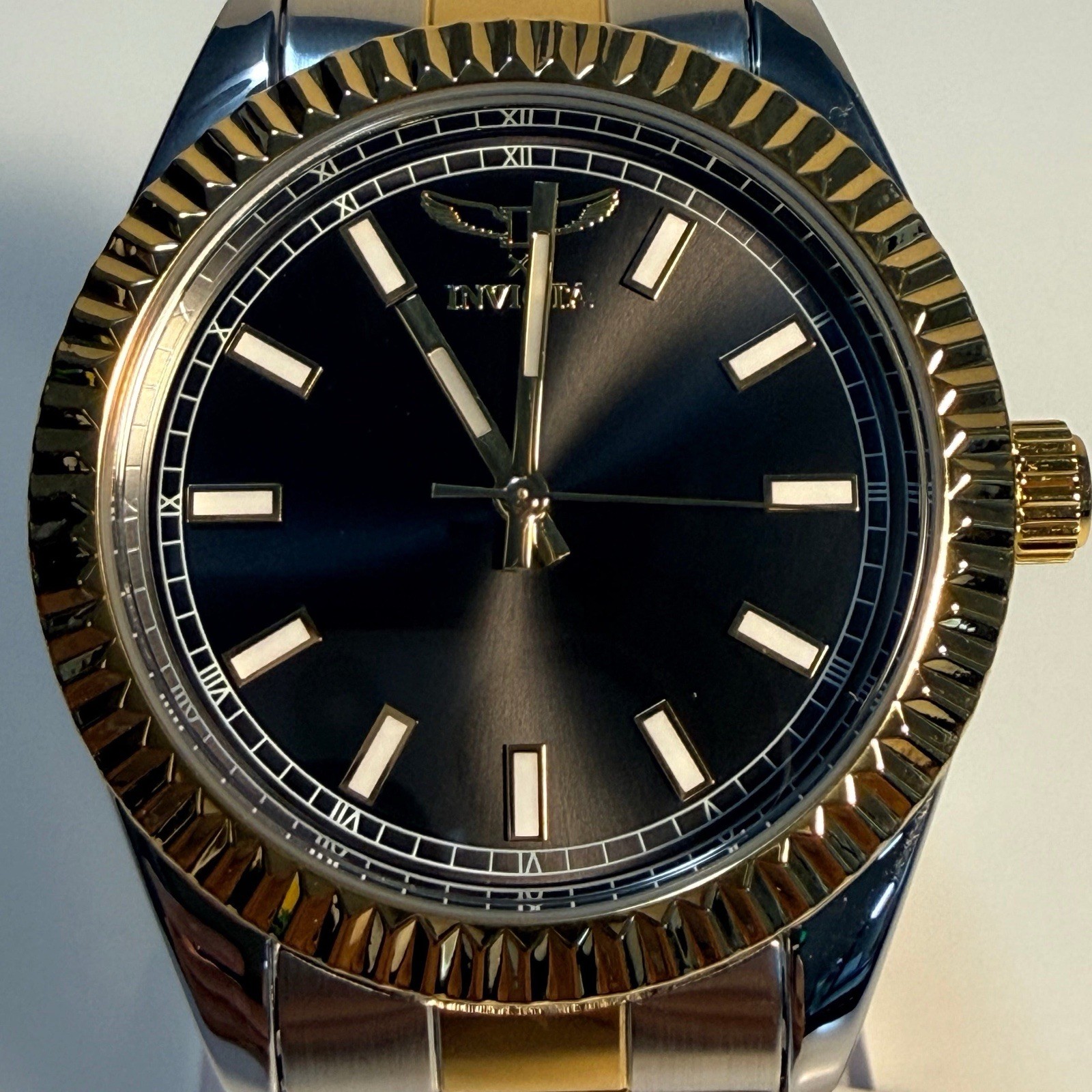 69011 Invicta Specialty Mens Watch 40mm Gold Tone Stainless Steel Black Dial