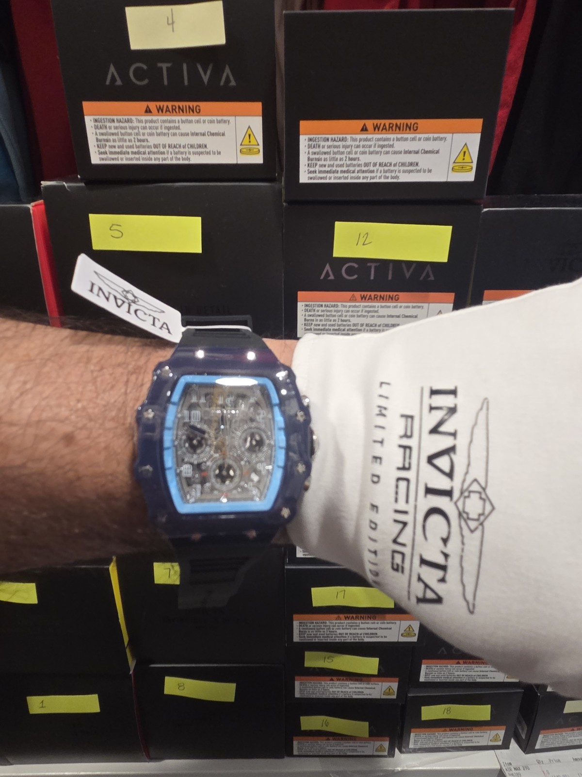 Invicta Racing Night Fall Nitro Gen Men’s Watch 43mm Quartz 50m Blue/Gray w/Box