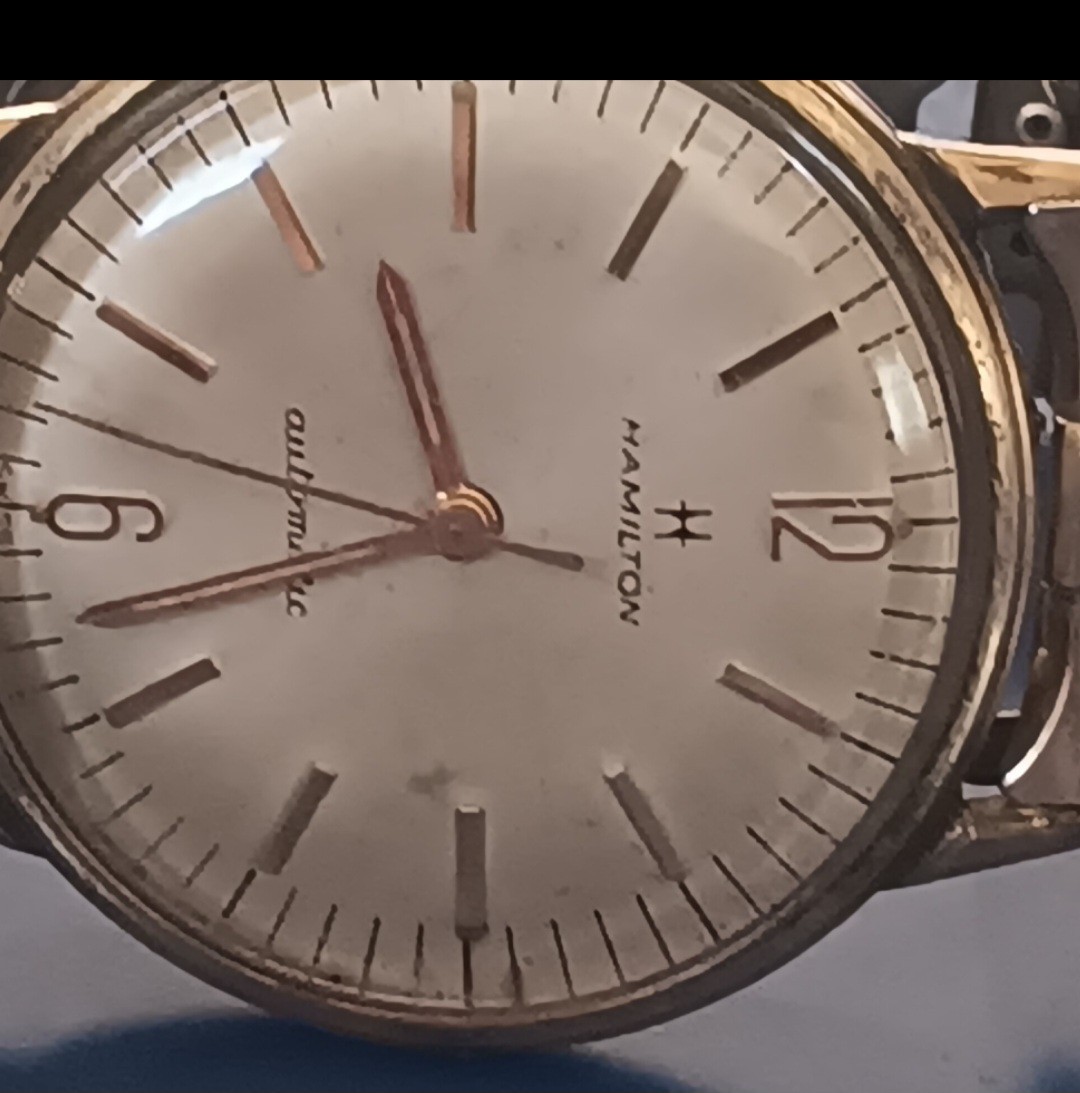 Vintage Hamilton Automatic Mens Watch, missing Ctown, Band Replacrd