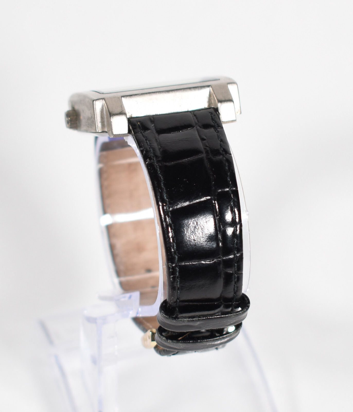 Paolo Gucci Men’s Analog Watch Rectangular Silver Bezel Date 36mm #G044