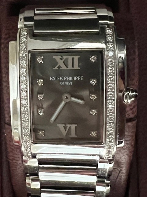 Patek Philippe Twenty-4 Slate Grey Diamond Dial Stainless Steel Box/ PAPERS