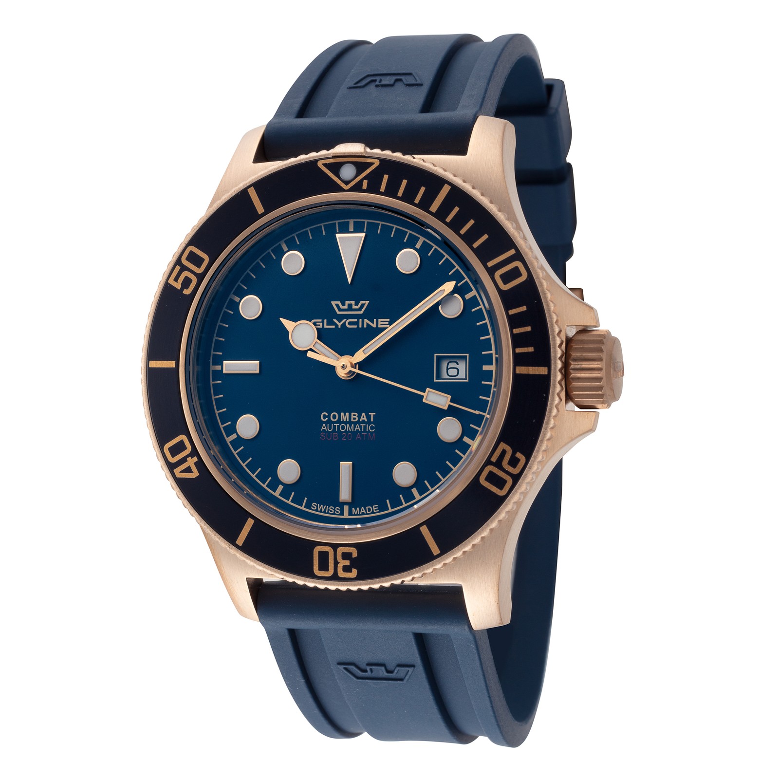 Glycine Men’s Combat Sub Sport Bronze 42mm Automatic Watch GL0323