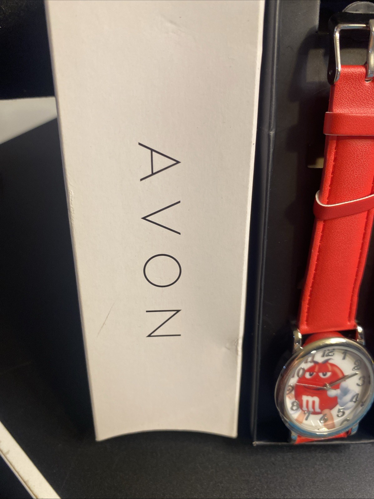 Avon 2016 Red M&M Watch New Never Used New Battery Unisex