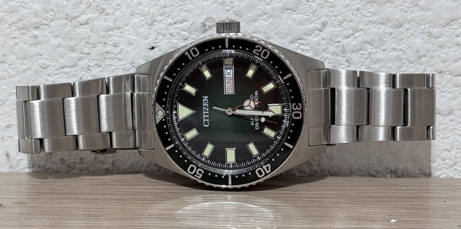 Citizen Men’s Watch NY0121-50X Promaster Automatic Diver Green Dial Steel 41mm
