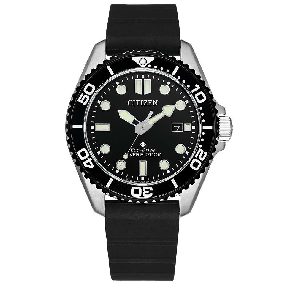 CITIZEN PROMASTER MARINE BN0266-07E Eco-Drive Black Dial Urethane Band 40.6mm