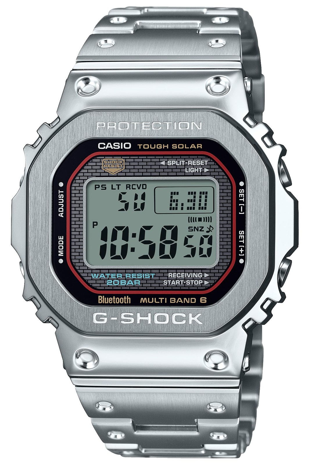 CASIO G-SHOCK GMW-B5000D-1CJF Silver Stainless Steel Men’s Watch New in Box