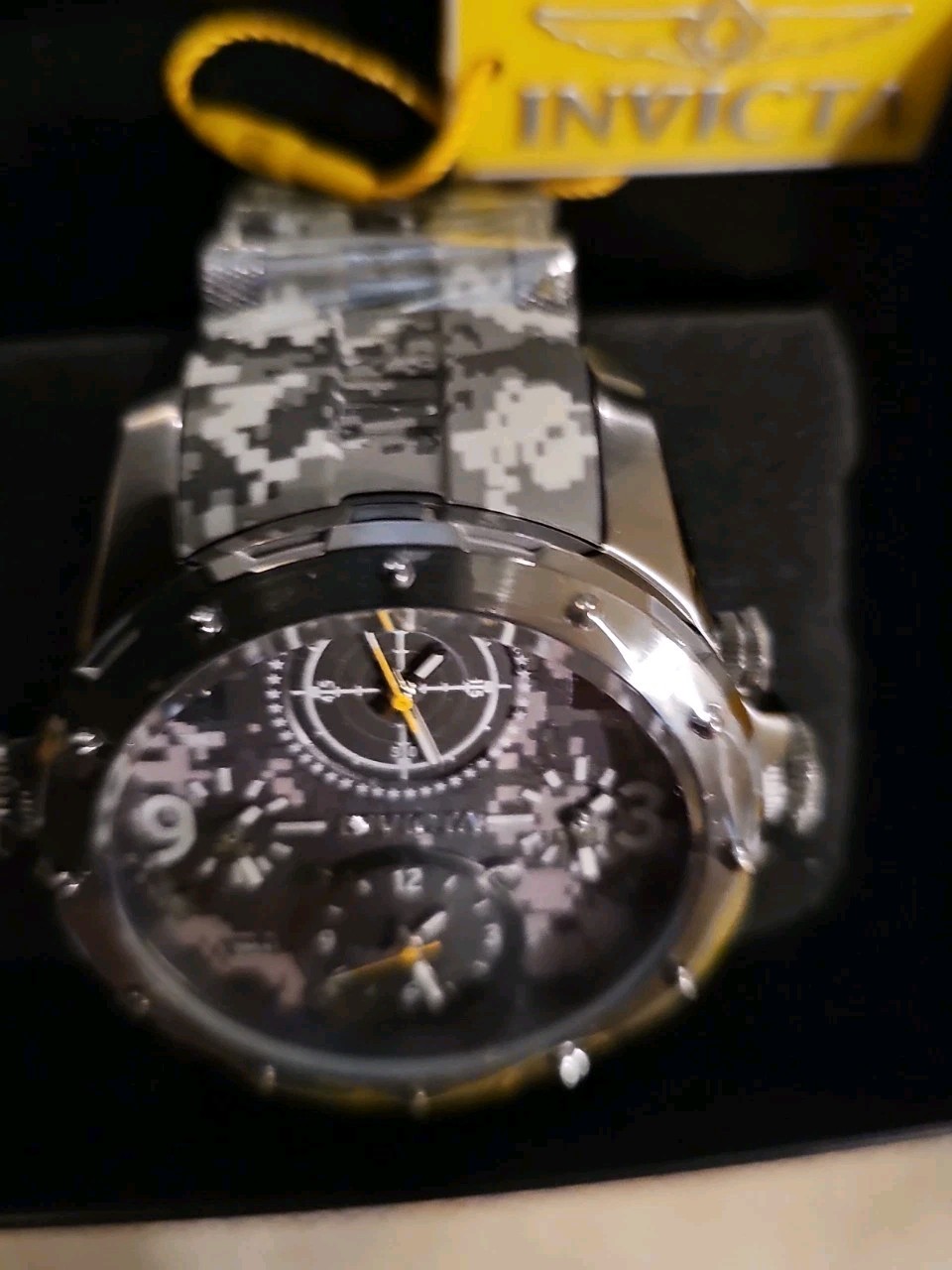 Invicta-Coalition Forces Army Camo (50mm) Multi-time zone,water res- 100m(10atm)