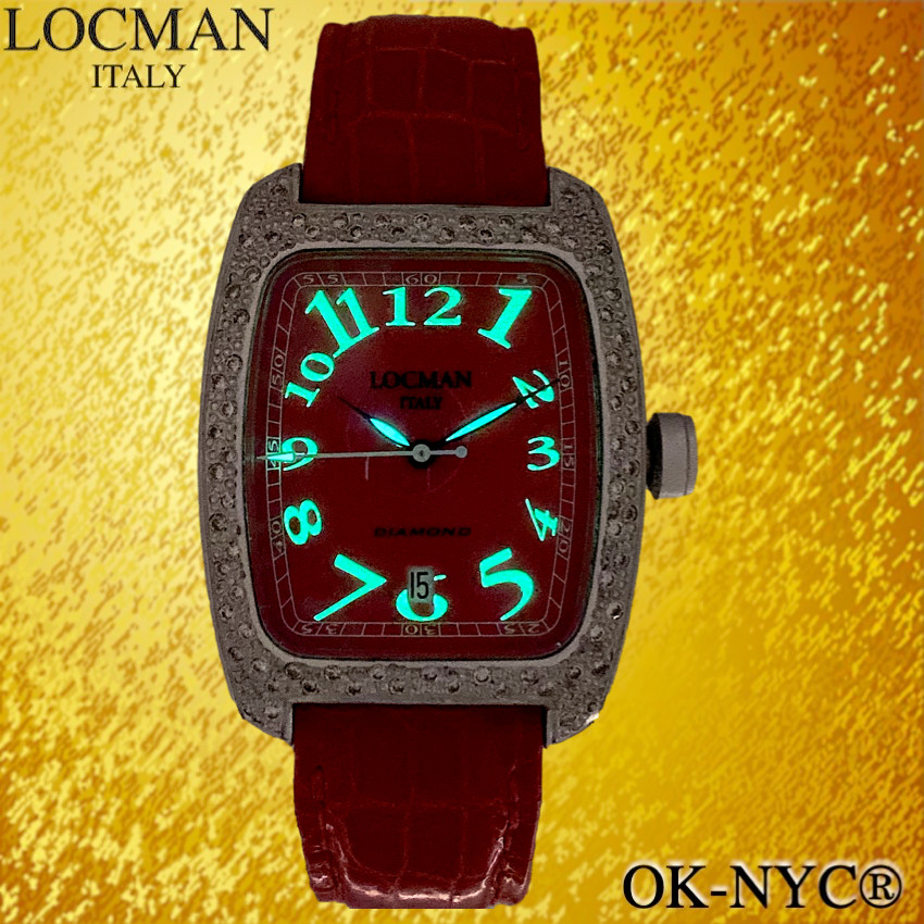 LOCMAN DIAMOND REF 488 Diamonds Bezel Quartz Women’s Watch 32 mm x 43 mm